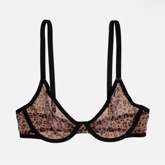 CUUP Plunge Bra Set in Leopard Print - Picture 1 of 12